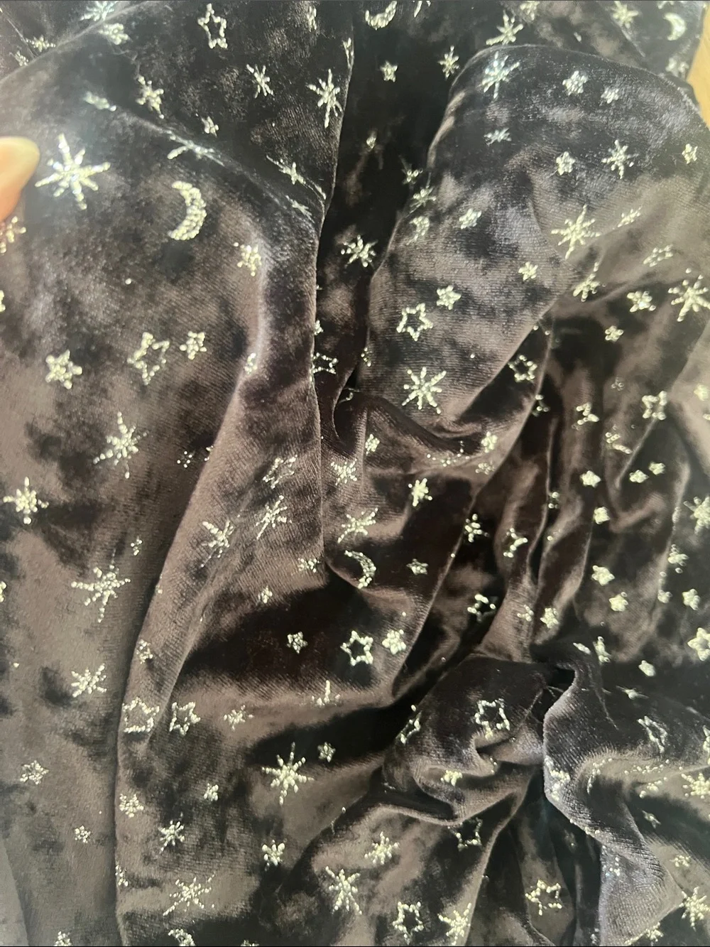 Justice Black Velvet Star & Moon Halter Girls Dress